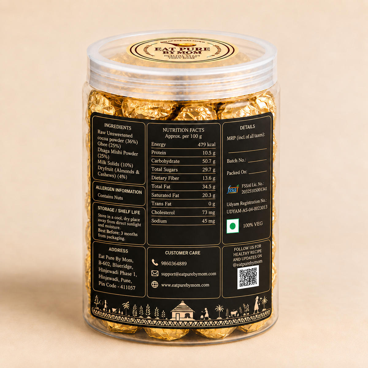 Mom-Made Dark Chocolate – 160 g