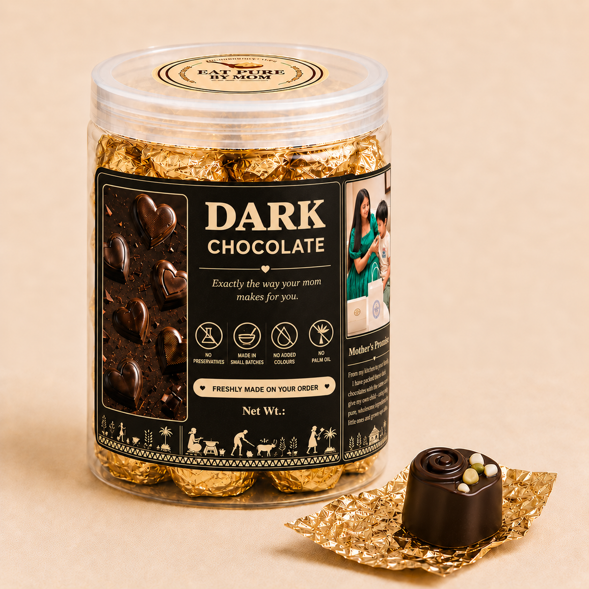 Mom-Made Dark Chocolate – 160 g